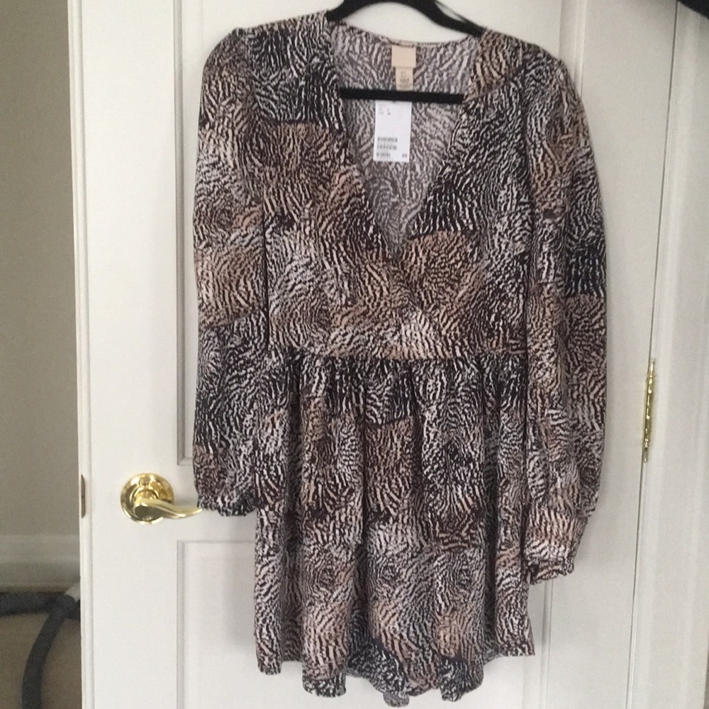 H&M animal print dress